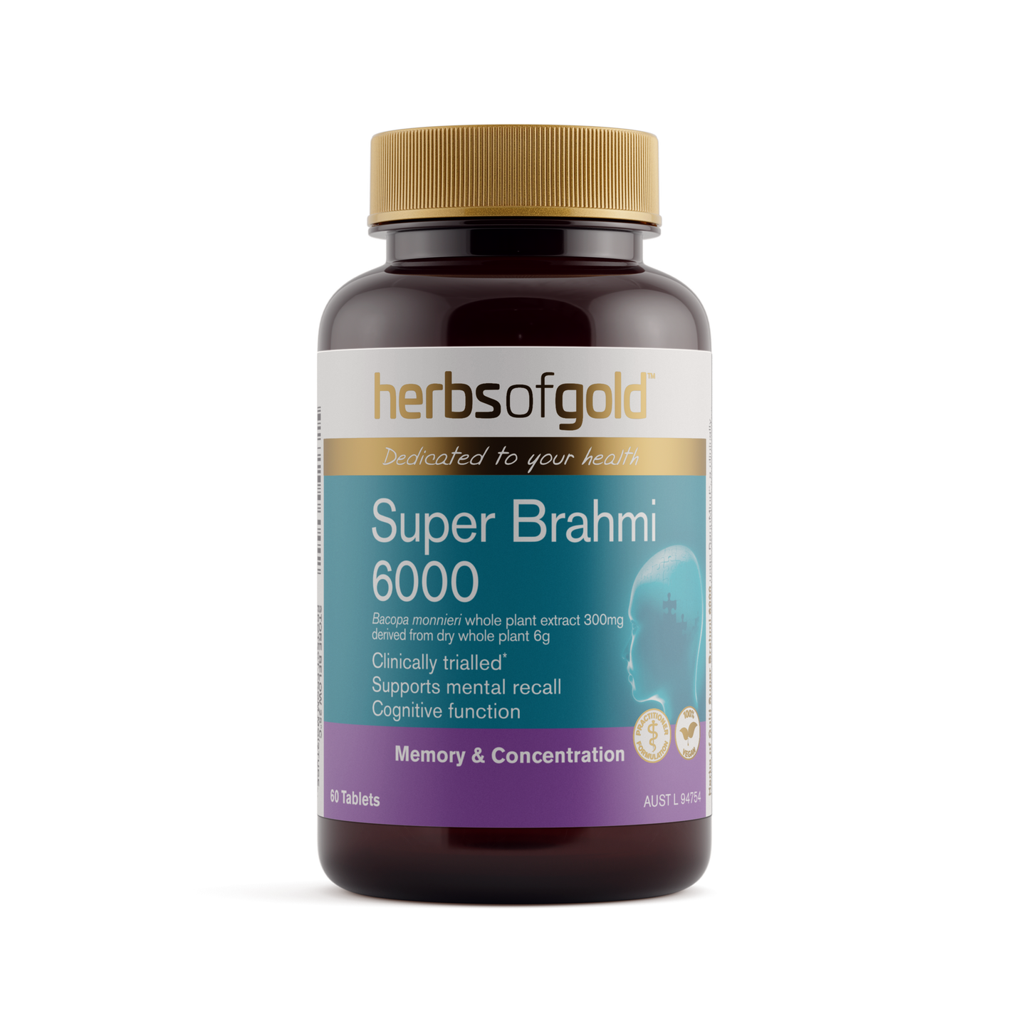 Herbs of Gold Super Brahmi 6000 60 tablets