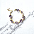 Amethyst 18 Carat Gold Plate Bracelet