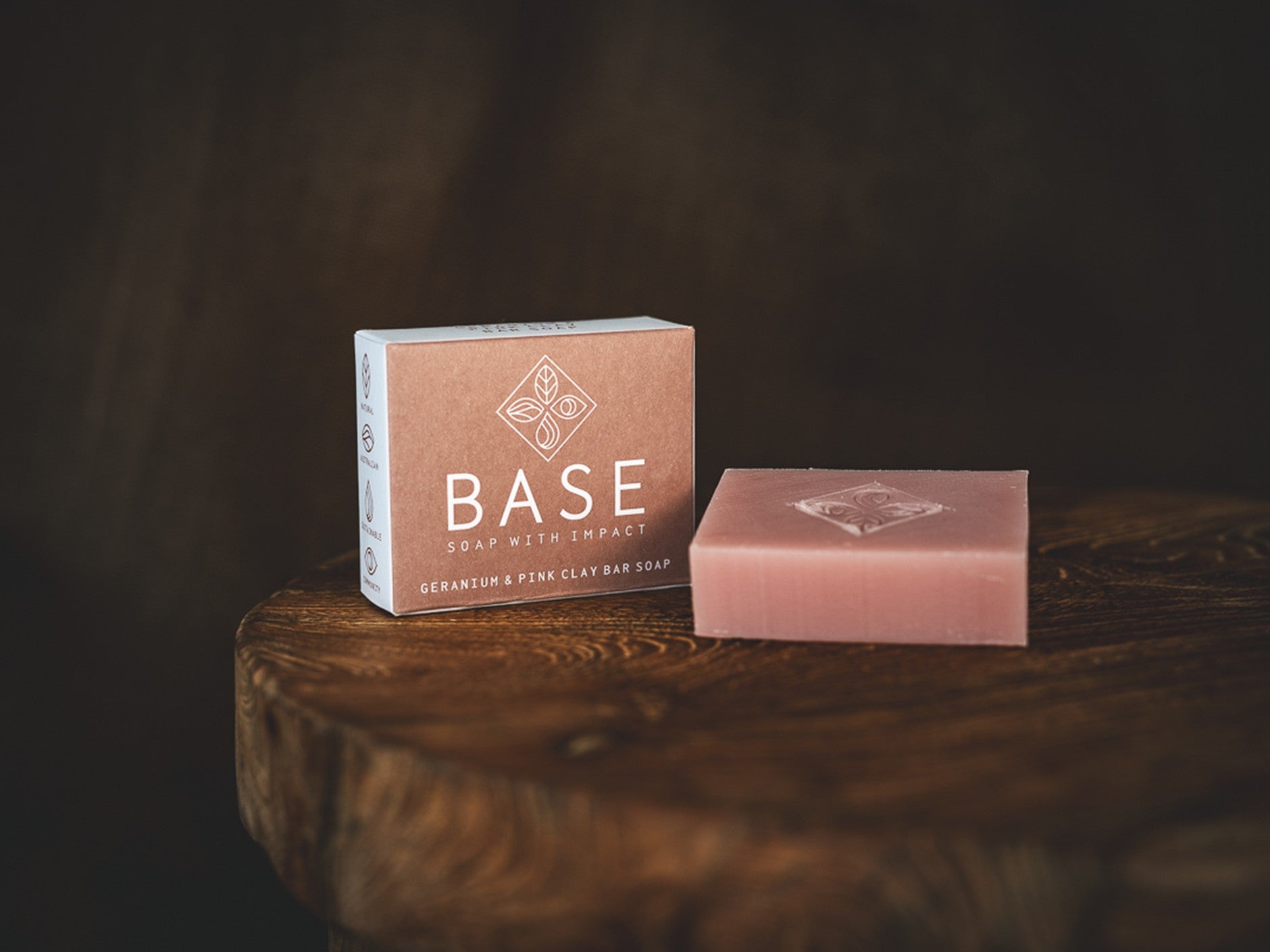 Base Soap with Impact: Geranium & Pink Clay Bar Soap