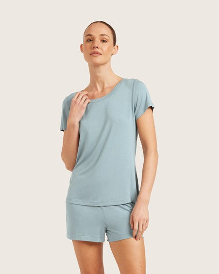 Boody Goodnight Sleep Tee - Mineral Blue
