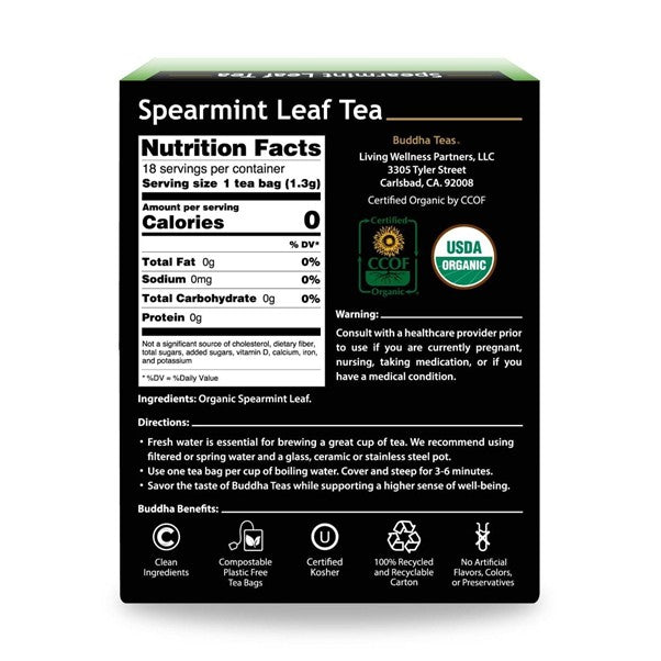 Buddha Organic Herbal Spearmint Tea 18tb