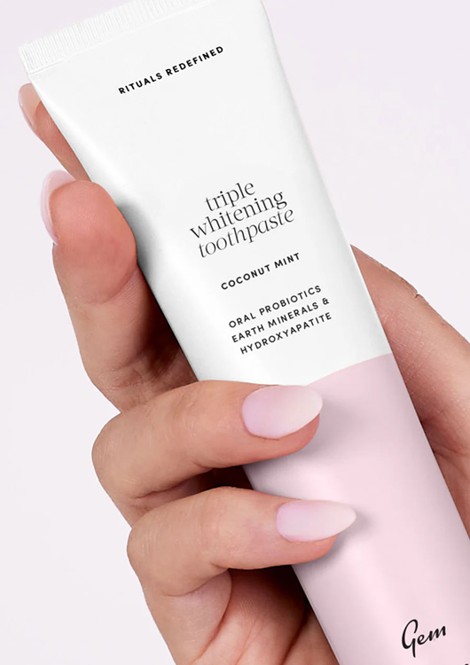 Gem Triple Whitening Toothpaste with Hydroxyapatite