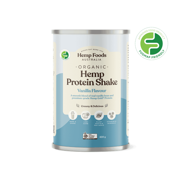 Hemp Foods Australia Organic Hemp Protein Shake Vanilla 420g