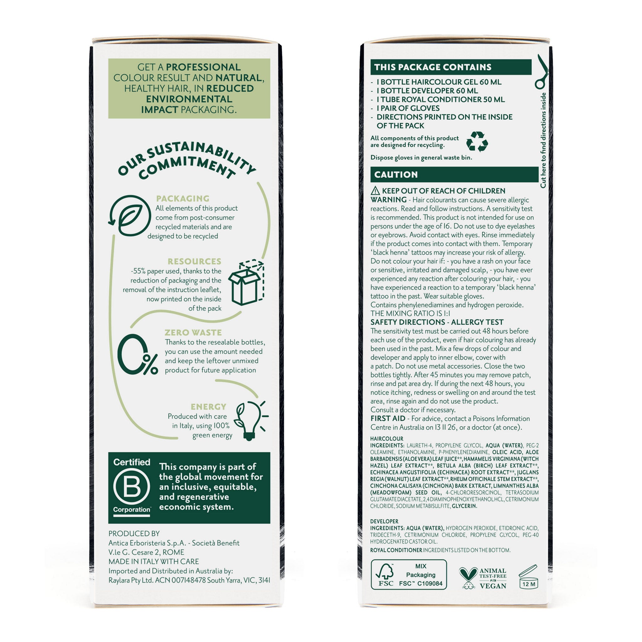 Herbatint 1N Black product packaging side panels