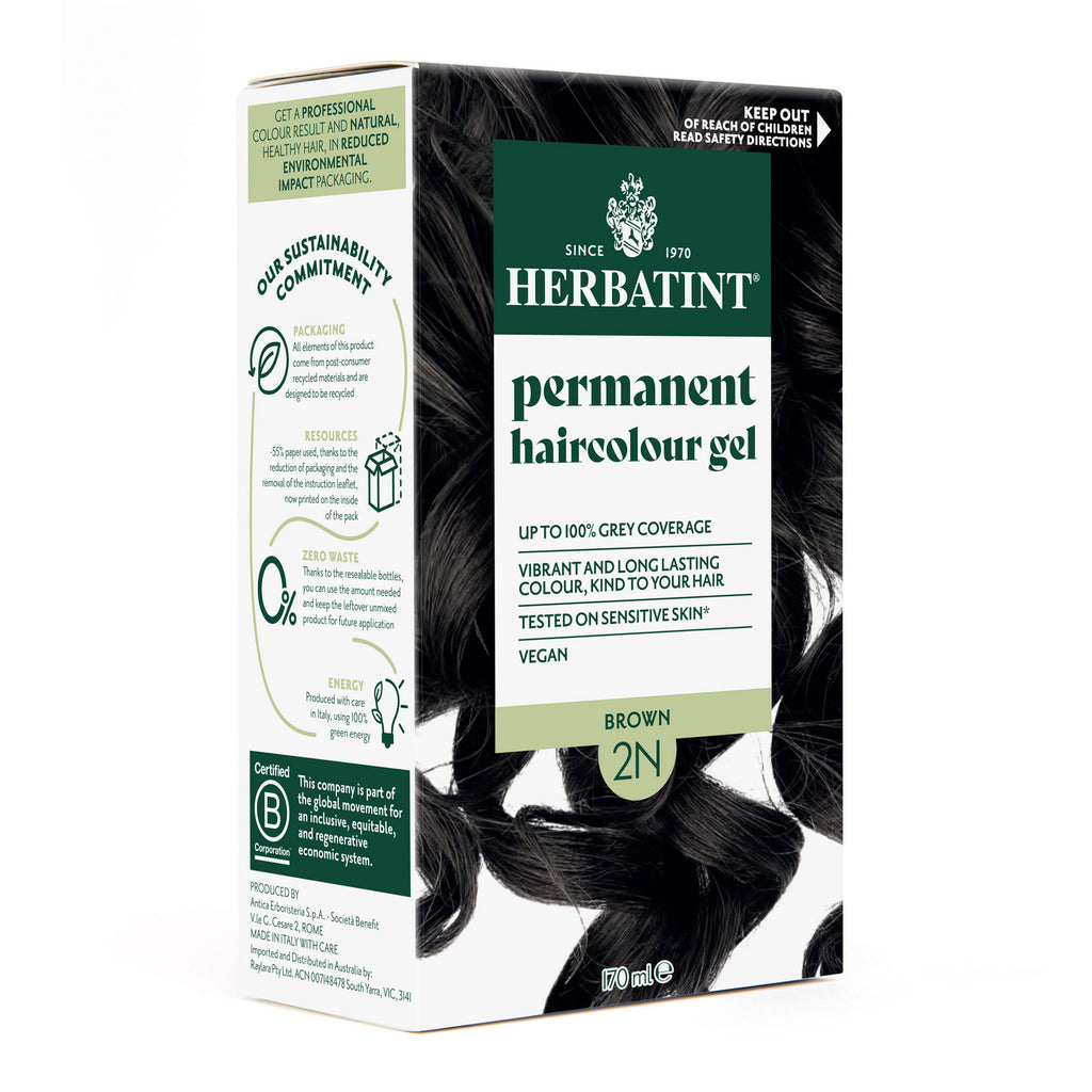 Herbatint 2N Brown hair colour box angled view
