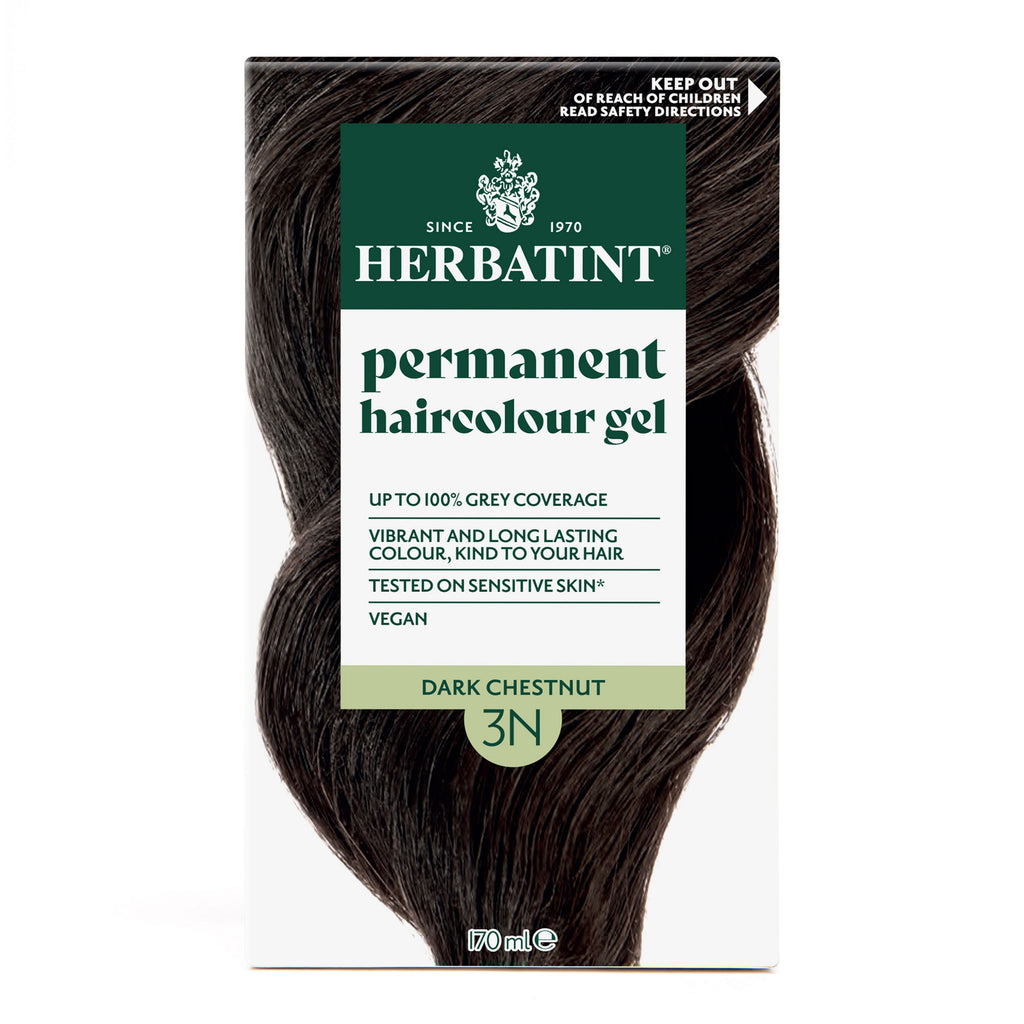 Herbatint 3N Dark Chestnut Natural Permanent Hair Colour 170ml front view
