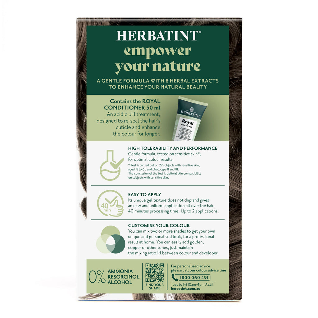 Herbatint 5N Light Chestnut ingredients and instructions back label