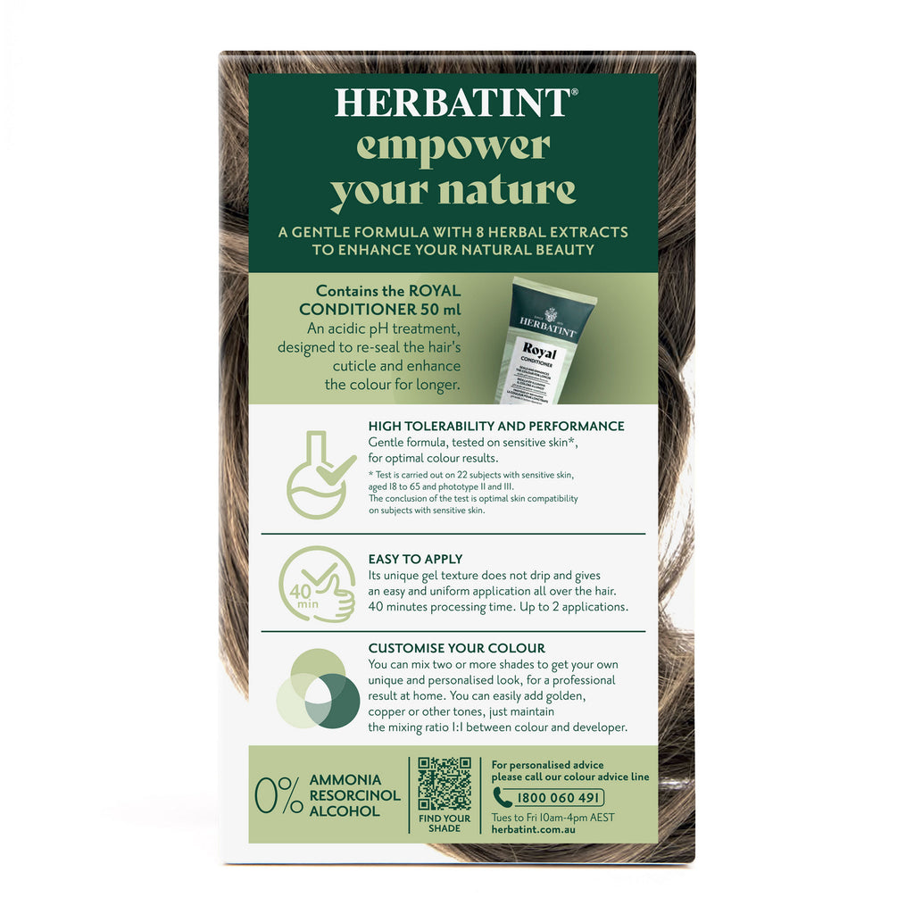 Herbatint 6N Dark Blonde ingredients and instructions back label