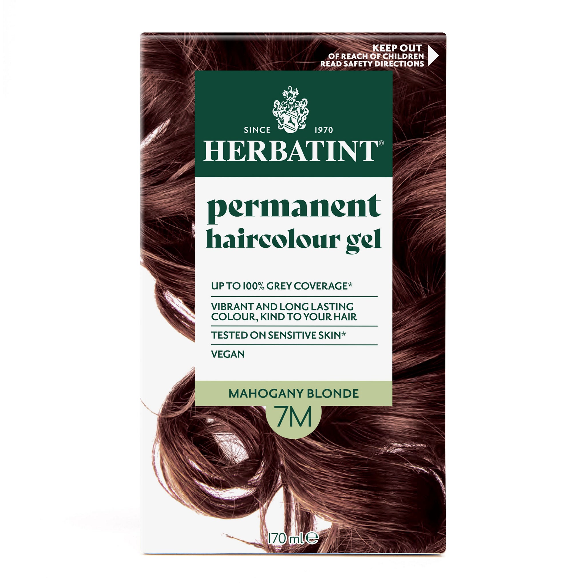Herbatint 7M Mahogany BLonde Natural Permanent Hair Colour 170ml front view