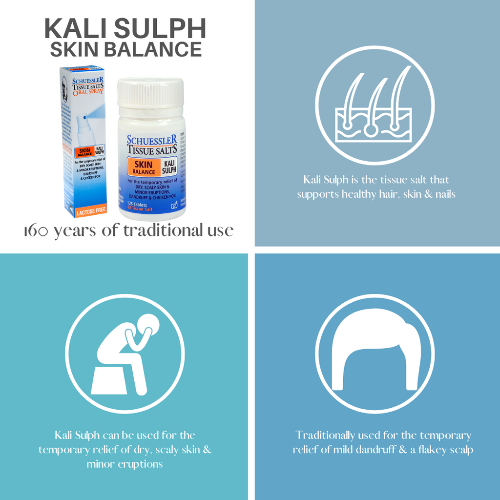 Schuessler Tissue Salts- Skin Balance (Kali Sulph) 125t