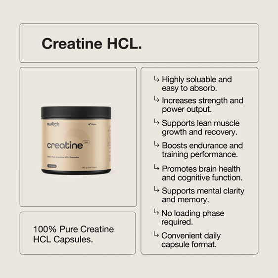 Switch Nutrition Creatine 100% Pure HCL 90c