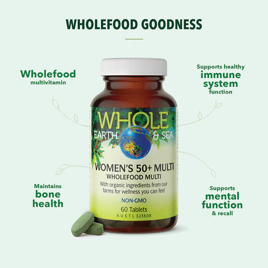 Whole Earth & Sea Womens 50+ Wholefood Multi 60 tablets