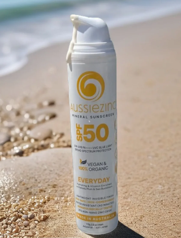 AussieZinc Everyday SPF50+ Organic Mineral Zinc Sunscreen