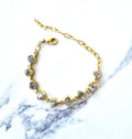 Herkimer Diamond Bracelet in 18 Carat Gold Plate