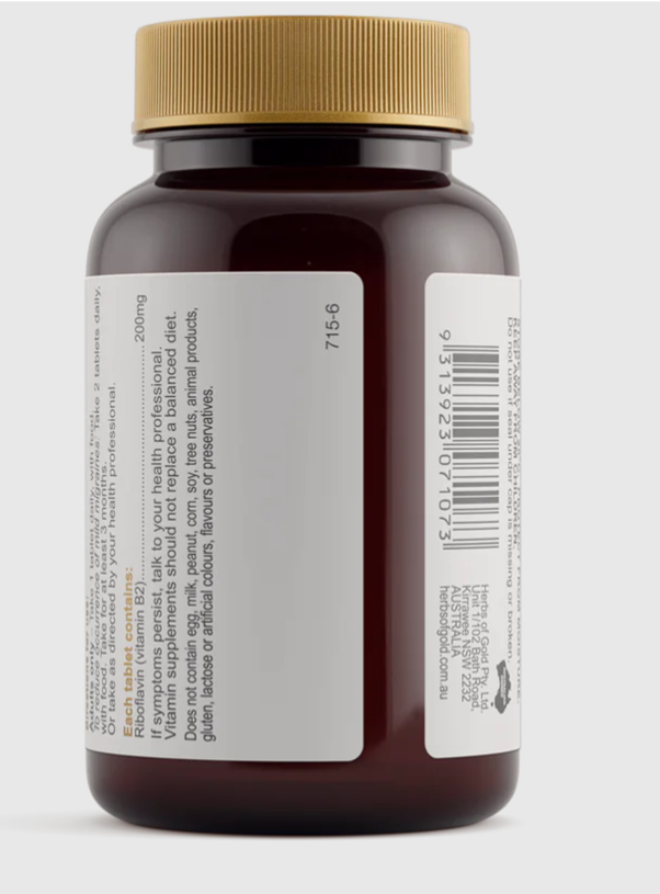 Herbs of Gold Vitamin B2 200mg 60t