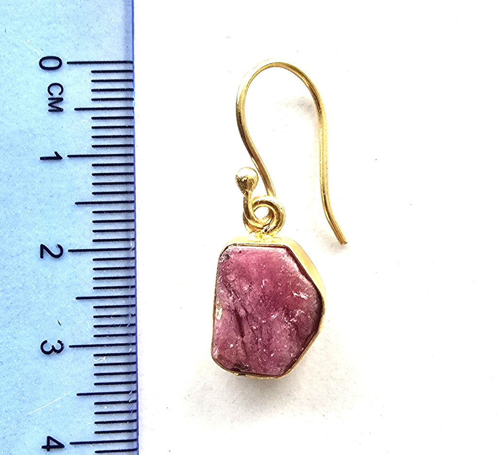Ruby Gold Plated Drop Earrings
